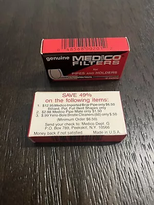 2-pack (10) Medico Pipe Filters Vintage Unused Made In USA • $8