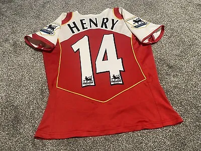 Original HENRY #14 Arsenal Women’s Home Nike 2004-05 Shirt S (8/10) - Flock • £30