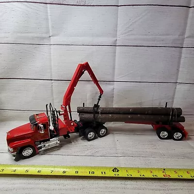 Die-cast 1/32 Scale Mack CH Red Logging Truck/hauler W/ Logs And Loading Grapple • $80.99