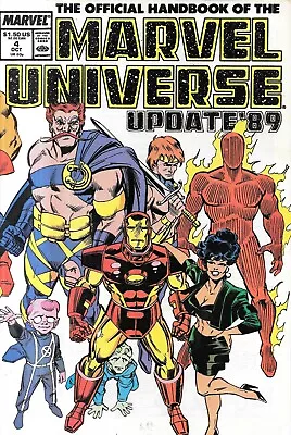 Marvel Comic Official Handbook Of The Marvel Universe No 4 Oct 1989 Update 89 • £0.99
