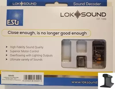 ESU 58449 LokSound V5.0 DCC/MM/SX/M4 21 Pin MKL Marklin Sound Decoder Sugar Cube • $104.23