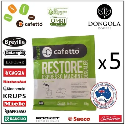 $17.95 • Buy DELONGHI Restore Descaler Espresso Coffee Machine Eco Descaling Sachets Cafetto