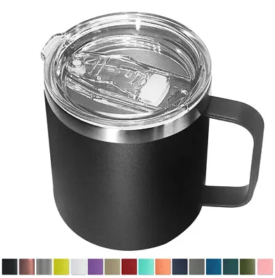 $80.90 • Buy 14oz Coffee Mug Slider Lid Stainless Steel Vacuum Double Wall Insulation Tumbler