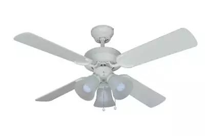 Fantasia Montana Ceiling Fan 42in White With Light • £129.50