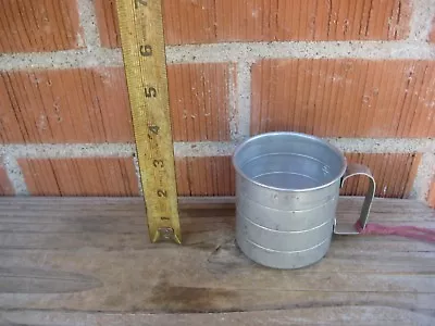 Vintage *** 1 Cup - Small Size *** Aluminum Measuring Cup Kitchen Decor • $15.88