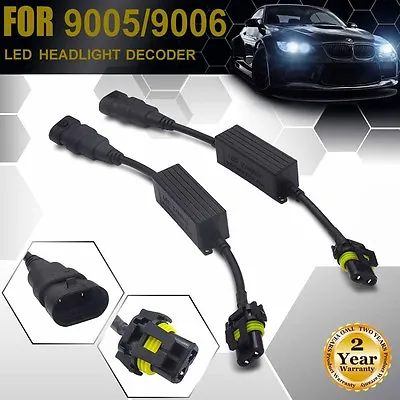 2x 9005/9006 Headlight Kit Canbus LED Decoder Anti-Flicker HID Relay Adapter • $9.99