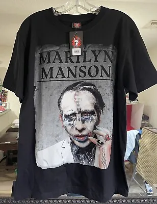 MARILYN MANSON Black Rock Rap Tee T-Shirt Size: Large Rock Yeah ￼Brand VTG • $29.99