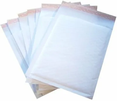 100 BAGS - A/000 - 110 X 160MM - WHITE MAIL LITE BUBBLE PADDED POSTAL ENVELOPES • £8.60