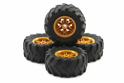 Genuine Lego® 4x Gold Wheels (56145) And Tractor Tyres (70695) -Free Postage • $24.95