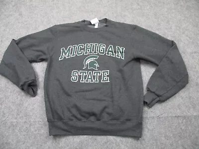 Michigan State Spartans Sweater Mens Small Gray Football Champion Crew Neck • $14.97