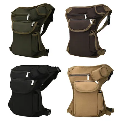 Tactical Military Men Drop Leg Bag Thigh Fanny Pack Utility Waist Belt Pouch Bag • $8.98