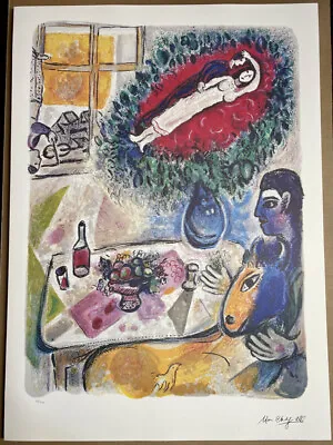 Marc Chagall Reverie Facsimile Signed & Pencil Numbered Lithograph • $59