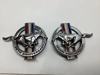 Pair Of Ford Mustang 35th Anniversary Chrome Emblem Badge 1999. • $27.50