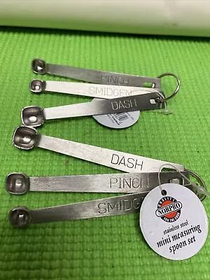 Lot Of 2 Sets Measuring Spoons Norpro DASH PINCH SMIDGEN STAINLESS STEEL SPOONS • $9.97