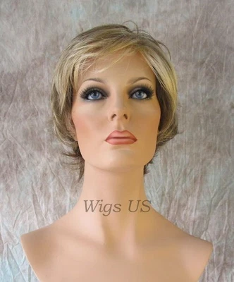 $126 • Buy INTIMATE | R13F25 Praline Foil Short Wig Layers Feathered Bangs | Raquel Welch
