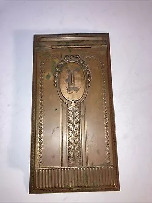 Vintage Possibly Antique German Note Pad Holder Art Deco Brass Engraved  • $15.50