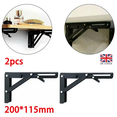 2X Campervan Folding SHELF & Bracket Wall Mounted Home Caravan Table Extension • £9.99