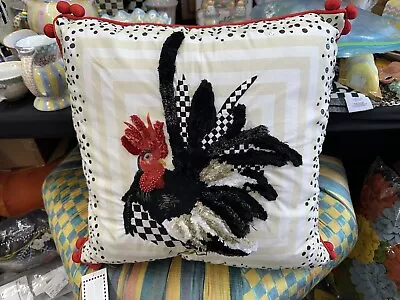 MACKENZIE CHILDS Rooster Pillow -square New • $138