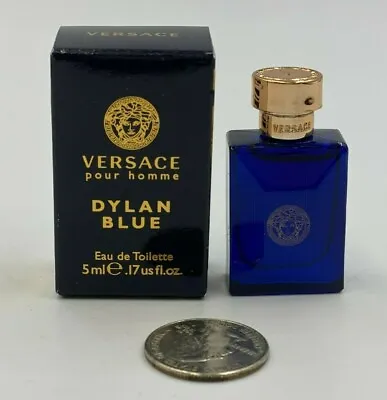 Versace Pour Homme Dylan Blue 0.17 Oz /5 Ml Men's Edt Splash Mini New In Box • $9.89