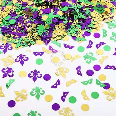 Mardi Gras Party Decoration Confetti | Masquerade Fleur De Lis Party Supplies Ce • $14.79