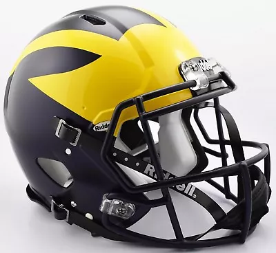 MICHIGAN WOLVERINES NCAA Riddell SPEED Authentic Football Helmet Painted • $402.99