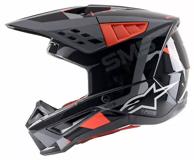 NEW Alpinestars SM5 Rover MX Offroad Dirt Bike Helmet Gray/Flo Red Size Medium • $139