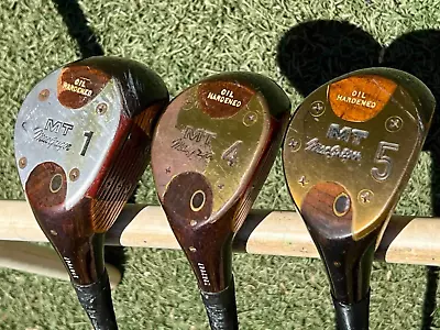 MacGregor Golf MT Tourney Persimmon 1 4 & 5 Woods Set - RH Free Shipping • $39.95