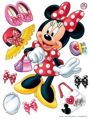 65 X 85cm Wall & Furniture STICKER Decal Minnie Mouse Girls Room Disney Decor • £18.99