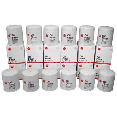 12 Oil Filters Sakura C1112 (Z334) Suits Cruiser 1HZ 1HDT 4.2L 70 80 100 Series • $176.95