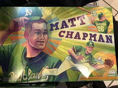 Matt Chapman Fan Friday Cheer Card Poster SGA 9/20/2019 Oakland A’s Athletics • $6.99