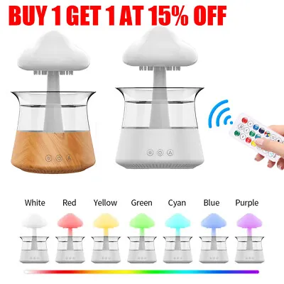 Rain Cloud Humidifier Rain Drop Sound Night Light Aromatherapy Oil Essential UK • £26.78