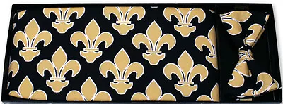 Fleur De Lis Mardi Gras Tuxedo Cummerbund And Bowtie Set • $85.50