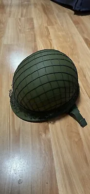 US Military Vietnam Era M1 Steel Pot Helmet With Liner & Chin Strap • $70