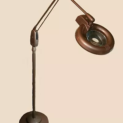 Dazor Articulating Floor Lamp Vintage Magnifying Drafting MCM Mod M1410 Made USA • $169.95