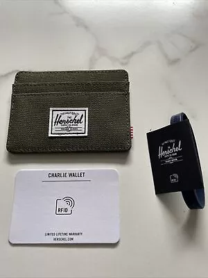 New Herschel Supply Company Street Style Mens Card Holder Mini Wallet RFID Green • $23.99