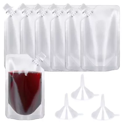 24 Pcs Plastic Flasks 8 Oz Concealable And Reusable Drink Pouches Leak-Proo... • $13.97