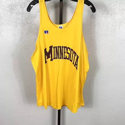 VTG 70's 80's Minnesota Golden Gophers Track Running Jersey Tank Top XL Russell • $39.99