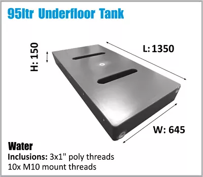 $630 • Buy 95ltr Water Tank For Nissan Toyota Etc 4wd Rv Undertray Tray Etc Ute 4x4