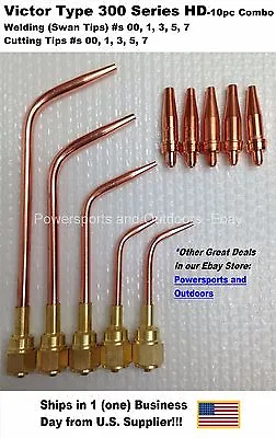 Victor Type HD (300 Series) Torch Tip Set (WeldingCutting) #s 00/1/3/5/7-10pc • $94.99