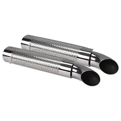 26  Chrome Exhaust Side Pipes W/ Heat Shield & Muffler For 3-1/2  Collectors • $371.45