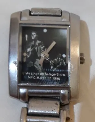 Wrist Watch Elvis Presley Memorabilia Silver Tone Metal Not  Working  • $4.99