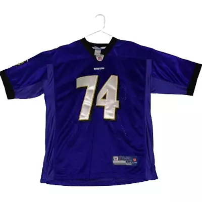 Reebok NFL Equipment Men On Field Jersey Size 48 Blue Baltimore Ravens #74 Oher • $28.49