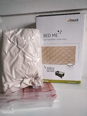 Hauck. Bed Me. Fitted Sheet. For Baby Cots.  120x60 Cm. Brand New In Box. • £18.99