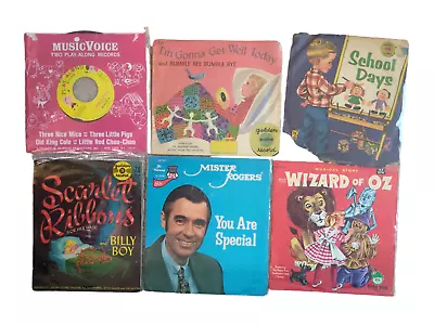 Lot Of 42 Vintage Classic Kids Records 45 78 RPM Strawberry Shortcake Mr. Rogers • $79.99