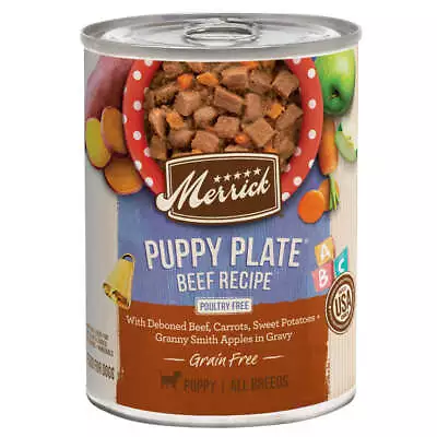 Merrick Grain Free Puppy Plate Beef Recipe Canned Puppy Food • $56.99
