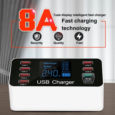 $31.34 • Buy Multi-Port Fast Quick Charge QC 3.0 USB/ Type C Hub Wall Charger Adapter AU Plug