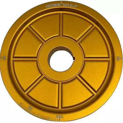 ROSS WULF Patterned VW Type 1 Degree Crank Pulley AZTEC GOLD ANODIZE • $150