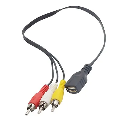 USB Female To 3 RCA Male Plug PC TV Splitter Audio Video Composite Adapter Cable • $3.99