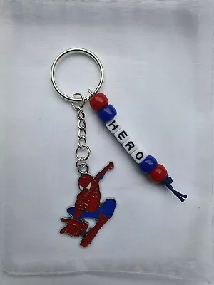£5.99 • Buy Personalised Spider Man Marvel Superhero Keyring Bag Tag Christmas Stocking Gift