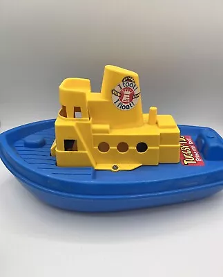 Vintage Blue Tuggsy Tugboat 1977  I Toot I Float  USA Empire Tarboro BIG Toy • $39.95